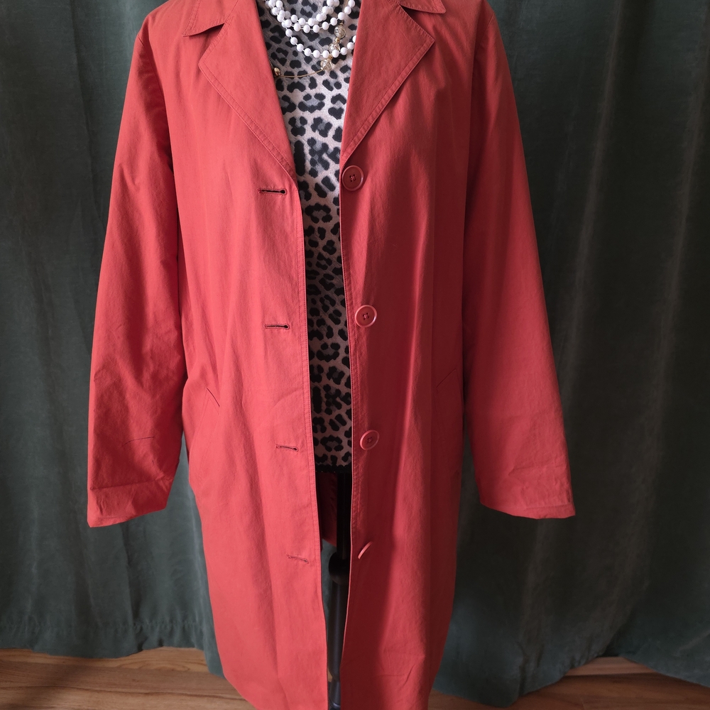Chic Women's Orange Trench Coat